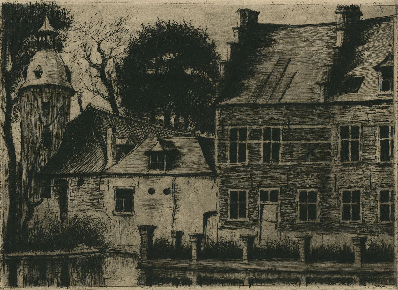 Ets uit 1941 kopen van de Brusselse kunstenaar Carlo Van Her