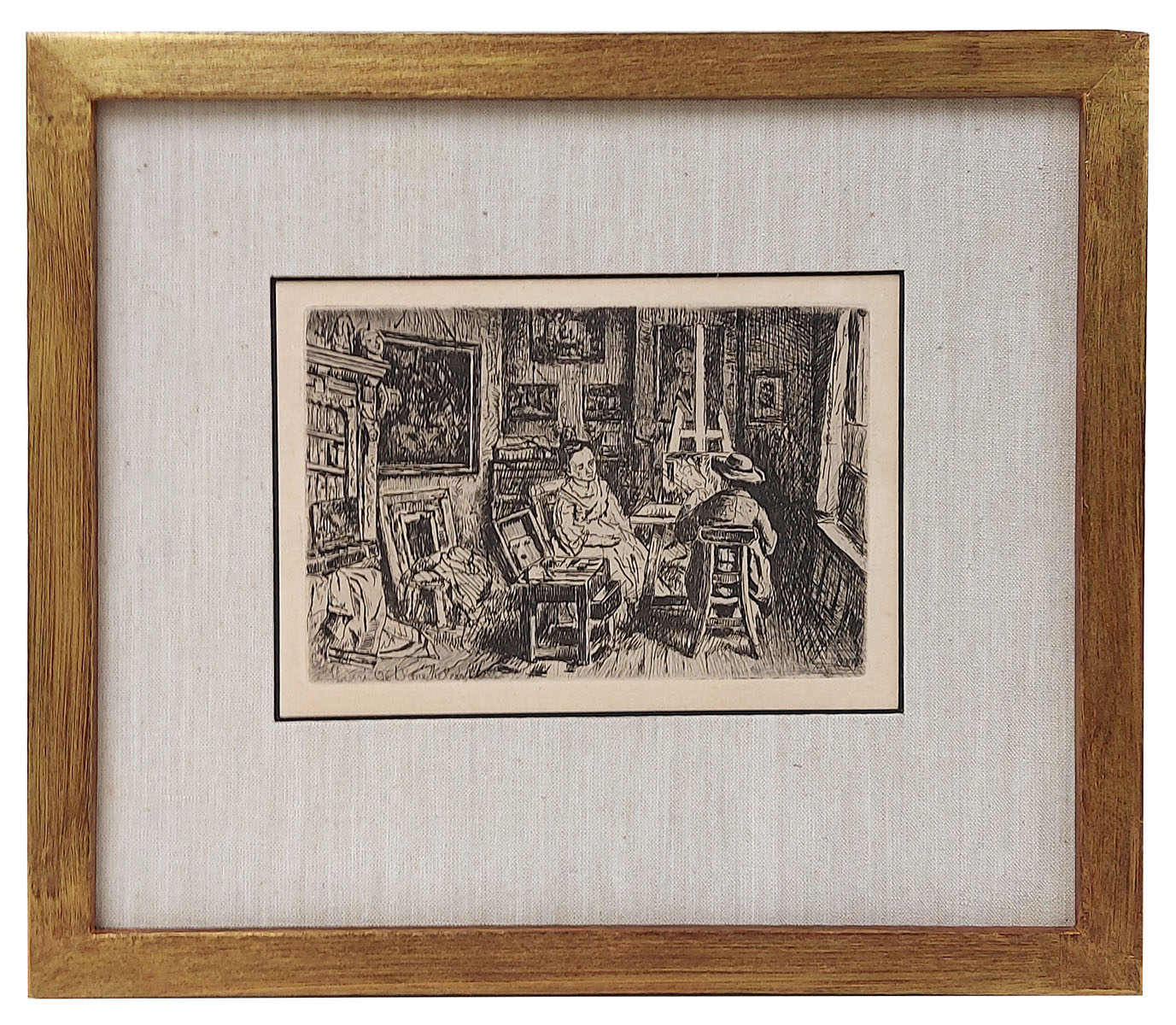 Ets van de Belgische kunstenaar, etser Henri De Braekeleer kopen