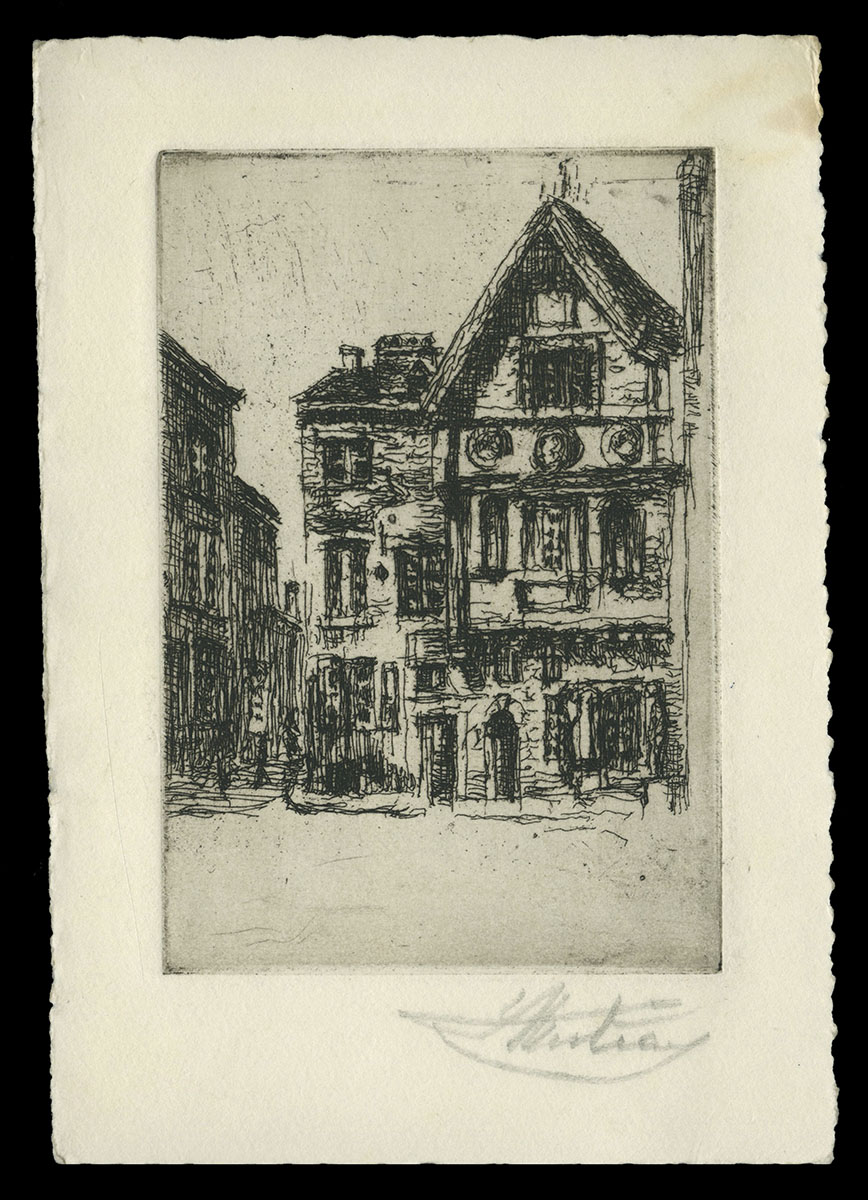 Brusselse ets van de Waalse etser Henri Mortiaux kopen