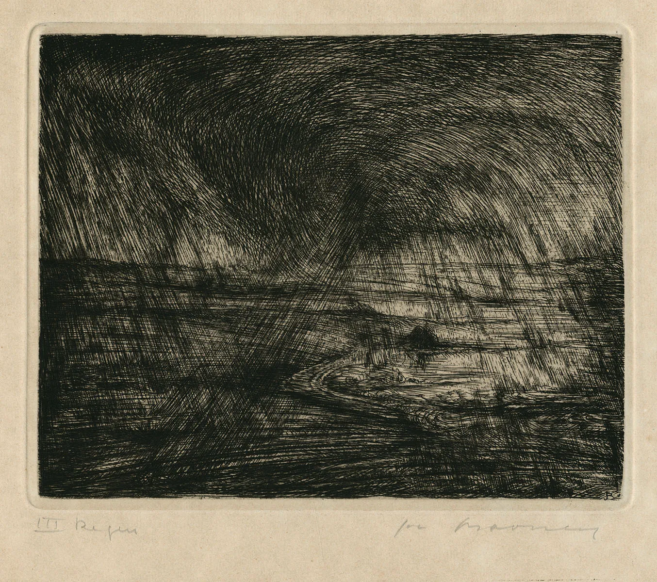 Buy Etching, Storm by the Belgian etcher Jacques Boonen