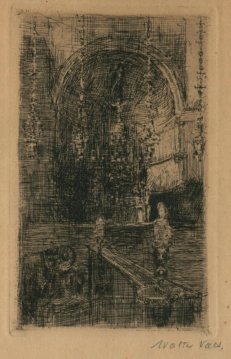 Buy a small signed etching by Walter Vaes