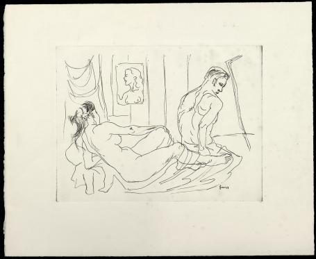 Ets, naakt samen op bed 1953