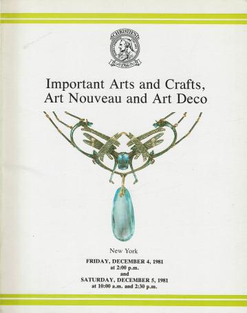 1077. Important Arts and Crafts, art nouveau and art deco