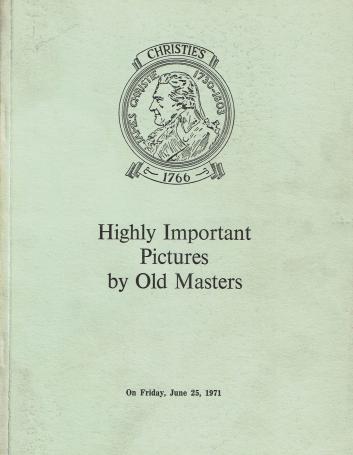 1089. Highly ipmortant pictures by old masters