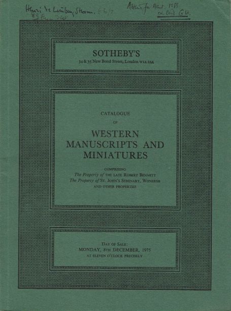 114. Western Manuscripts and Miniatures