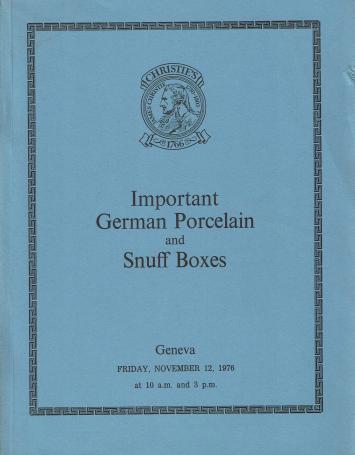 1167. Important German porcelain and snuff boxes