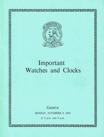 1169. Important watches and clocks