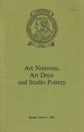 1190. Art nouveau, art deco and studio pottery