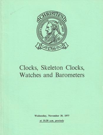 1221. Clocks, skeleton clocks, watches and barometers