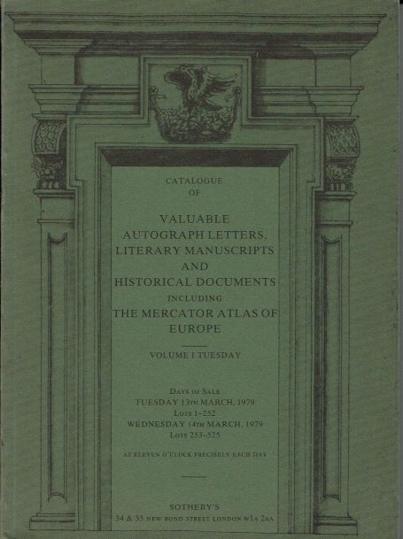 141. Valuable Authograph Letters, Literary Manuscripts and Historical Documents 
