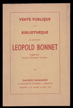 2515. Vente Publique de la Bibliothèque de Leopold Bonnet 1957