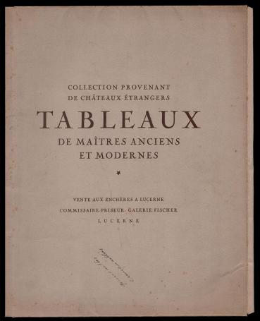 2520. Collection provenant de Châteaux étrangers 1924