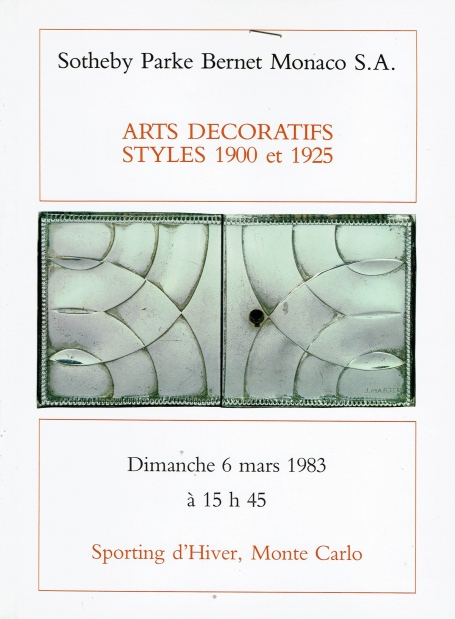 267. Arts decoratifs styles 1900 et 1925