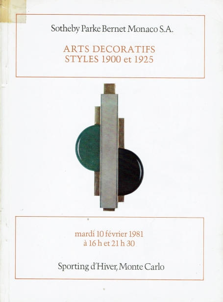275. Arts décoratifs styles 1900 et 1925