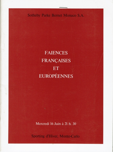 290. Faiences Françaises et Européennes