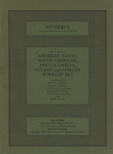306. American Indian, South American, Pre-Columbian, Oceanic and African works of art