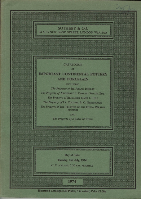334. Important continental pottery and porcelain