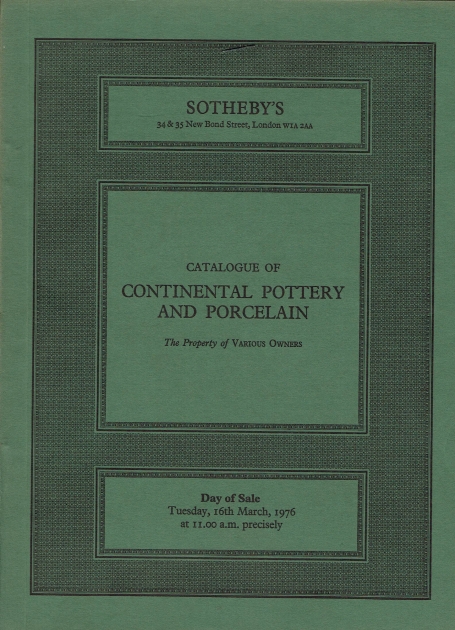 357. continental pottery and porcelain