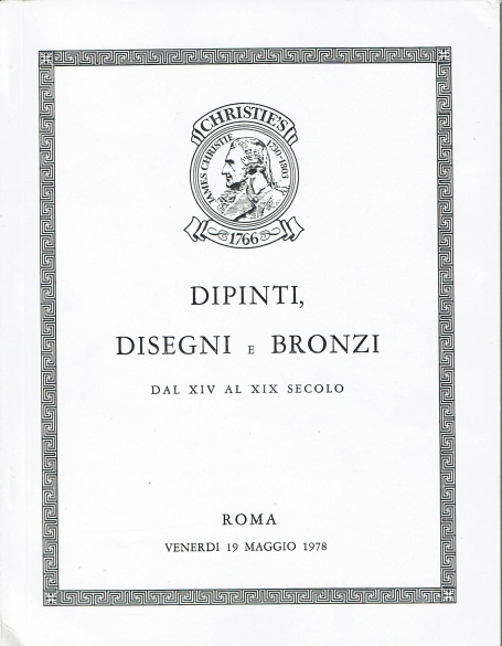 505. Dipinti, Disegni e Bronzi Dal XIV Al XIX Seleco