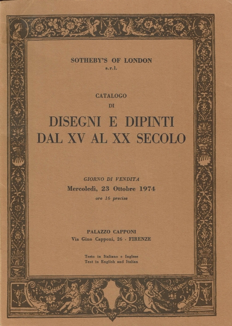 518. Disegni E Dipinti Dal XV Al XX Secolo