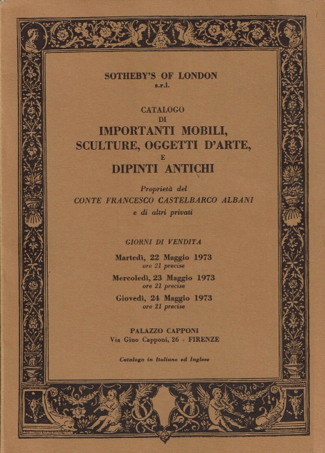 538. Importanti Mobili, Sculture, Oggetti D'arte e Dipinti Antichi