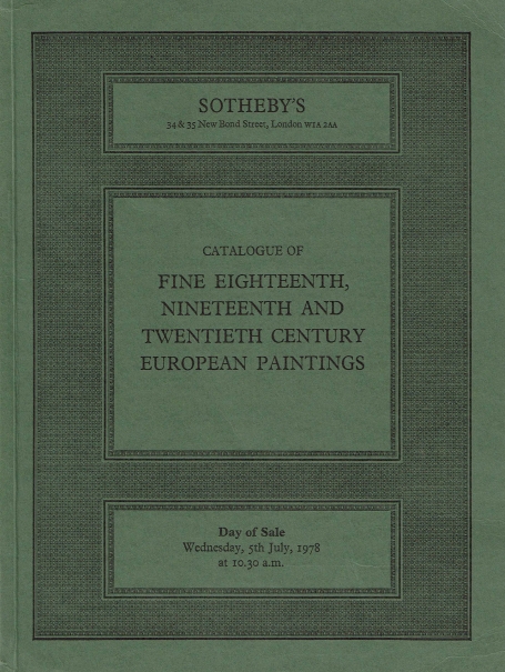 540. Fine 18th, 19th and 20th Century European Paintings