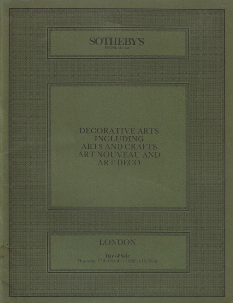 683. Decorative Arts Including Arts and Crafts Art Nouveau and Art Deco