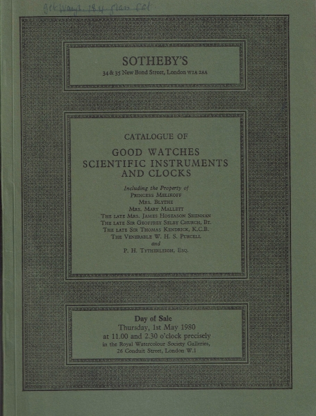 690. Good Watchers Scientific Instruments and Clocks