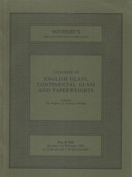 705. English Glass, Continental Glass and Paperweights