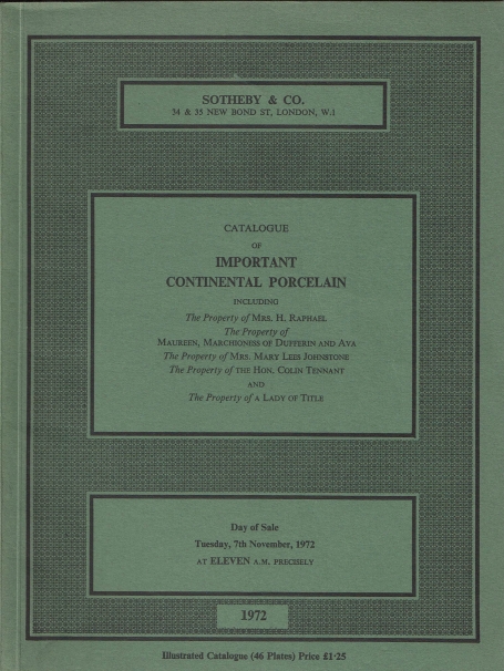 713. Important Continental Porcelain