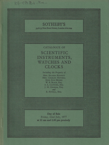 718. Clocks Scientific Instruments and Watches