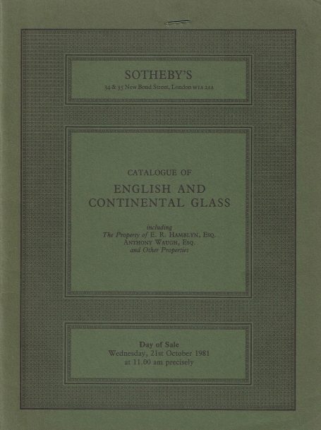 721. English and Continental Glass