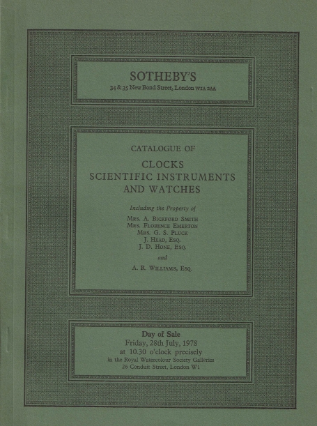 793. Clocks Scientific Instruments and Watches