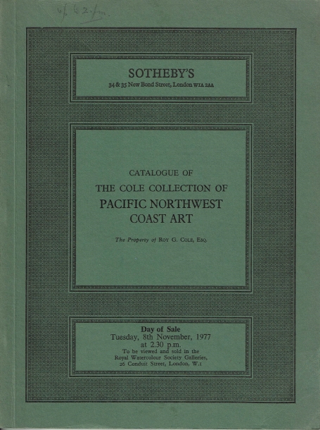 829. The Cole Collection of Pacific Northwest Coast Art