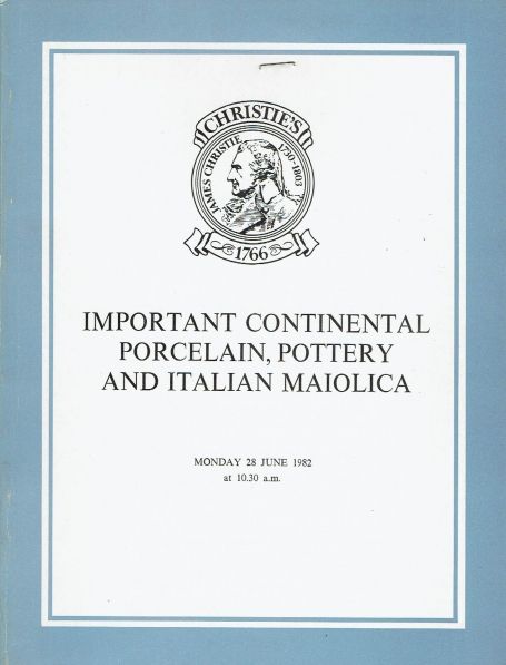 87. Important Continental Porcelain, Pottery and Italian Maiolica
