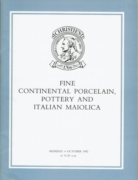 88. Fine Continental Porcelain, Pottery and Italian Maiolica