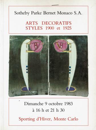 965. Arts Decoratifs Styles 1900 et 1925