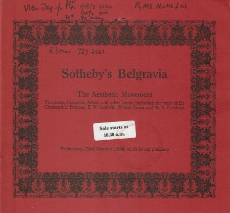 977. The Aesthetic Movement