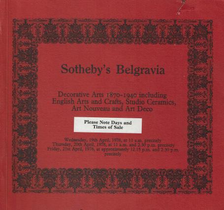 983. Decorative Arts 1870-1940