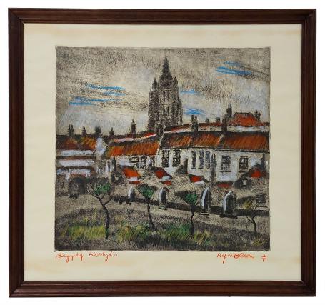 Opgehoogde litho, Begijnhof Kortrijk