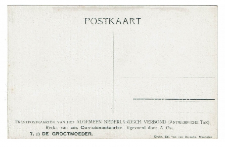 Postkaart van de Mechelse kunstenaar Alfred Ost