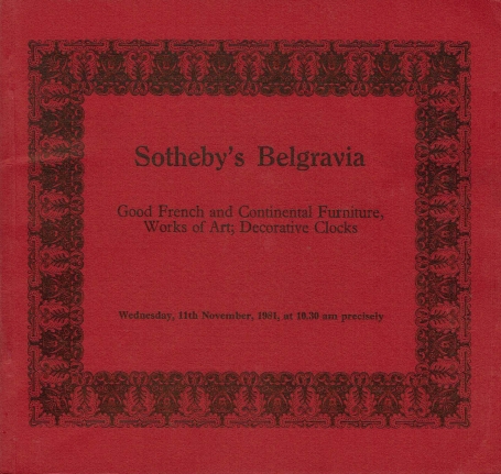 199. Good French and Continental Furniture, Works of Art; Decorative Clocks