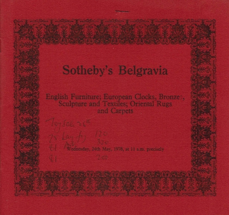 208. English Furniture; European Clocks, Bronzes Sculpture and Textiles; Oriental Rugs and Carpets