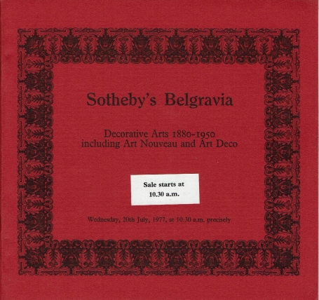 209. Decorative Arts 1880-1950