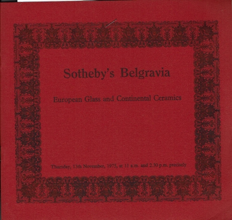 211. European Glass and Continental Ceramics