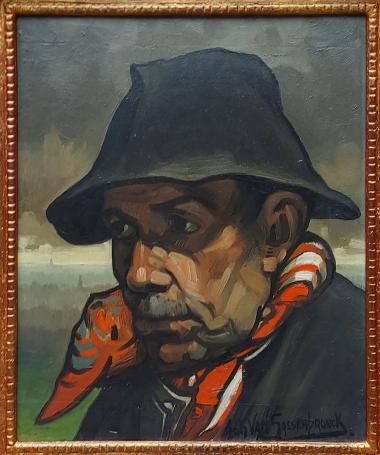 Karakterkop van de schilder Achille Van Sassenbrouck 