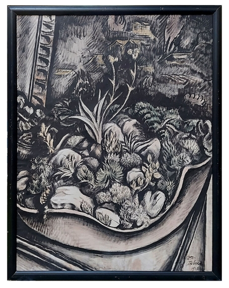 Tekening uit 1925 van de Belgische kunstenaar Albert Claes-Thobois