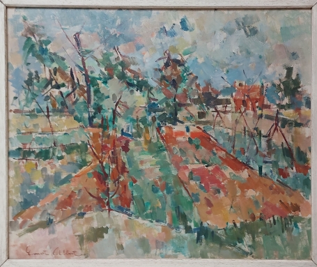 Schilderij van een landschap van de Belgische Schilder Albert Ernest