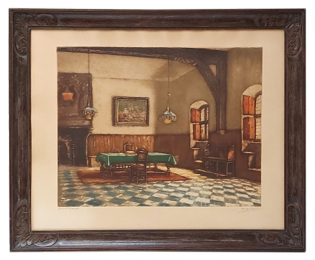 De raadszaal te Damme Epreuve d'artiste