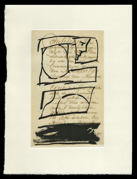 Kunstwerk op papier van Pierre Alechinsky